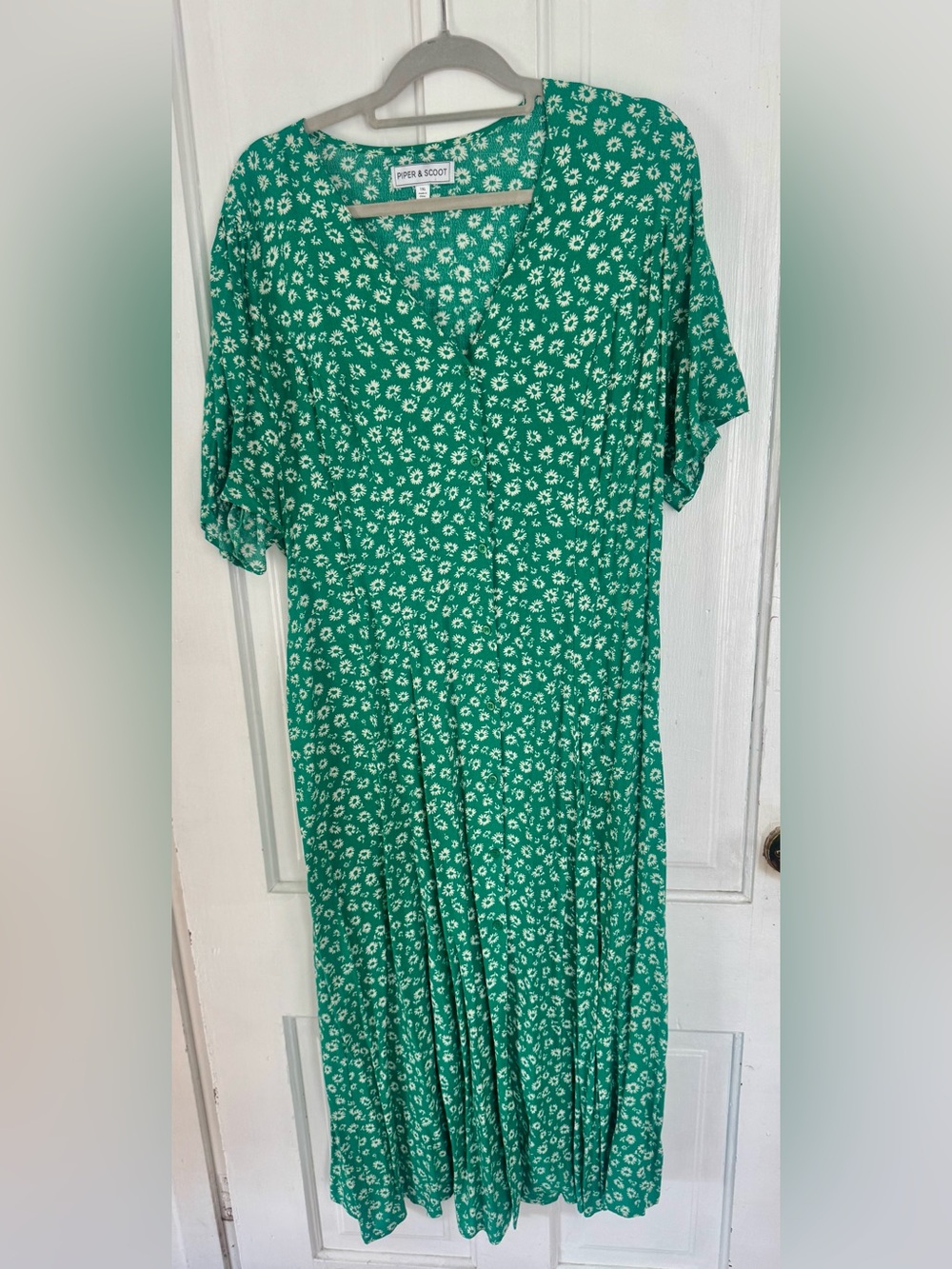 Piper & Scoot Green Floral Dress